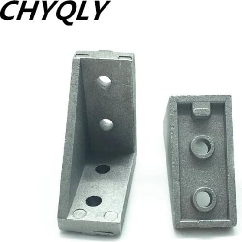 5pcs/lot 2040 corner fitting angle aluminum 38x38 L connector bracket fastener match use 2040 industrial aluminum profile