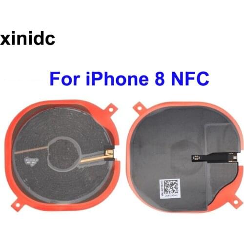 Xinidc 10 pcs Wireless Charging Chip NFC Coil for iPhone 8 8Plus X Charger Panel Sticker Flex Cable WPC Pad Parts