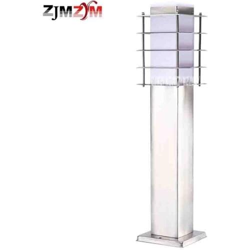 S-6028 Stainless Steel Grass Lamp Landscape Lawn Sward Garden Outdoor Square Pillar Post Light Bollard Lamp Height 60CM Hot Sale