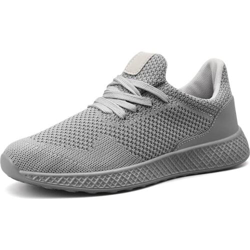 Plus Size Summer Lightweight Sneakers Men Sport Shoes Male Running Shoes Mens Sports Shoes for Boy Gray Kids Trainers GMB-1093