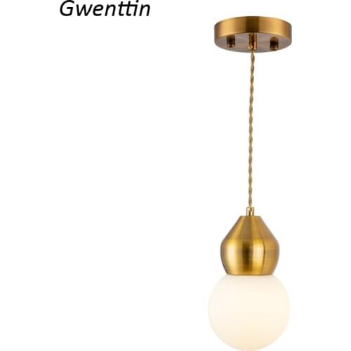 Gold Glass Gourd Pendant Lamp Creative Minimalism Indoor Lighting for Home Loft Deco LED Ceiling Chandelier Dining Kitchen Light