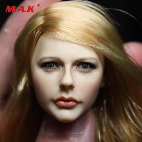 1/6 scale head sculpt blond hair KM13-1 chloe Moretz female woman girl young lady for 12'' action figure body