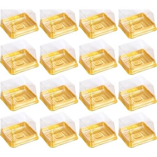 1 Set 100Pcs 50g Square Egg-Yolk Puff Packing Box Moon Cake Box