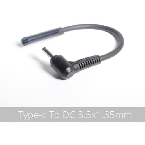 1pcs Dc Power Adapter Connector 3.5x1.35mm Male Plug to USB Type C Female Converter Cable for Laptop Notebook Computer Charger
