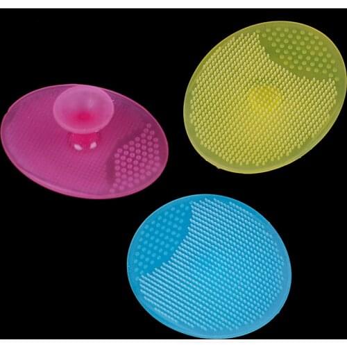 1PCS Silicone Cleanser Pads Face Wash Brush Exfoliating Cleansing Blackhead Remover Face Skin Care Tools pink blue yellow black