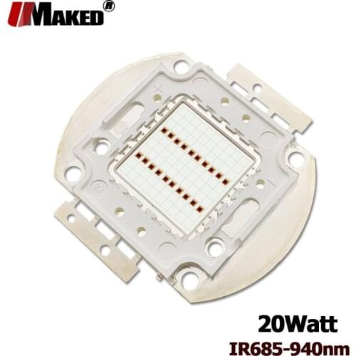 20W Infrared LED Chips IR 730-850-940-685-760-800-810-980-1050nm Launch tube LEDs camera Security light monitor led light beads