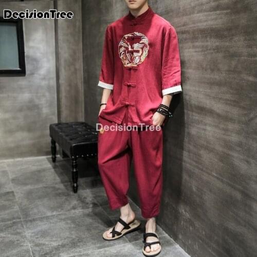 2021 chinese traditiona tang suit cotton&linen martial arts costumes outfit kung fu tai clothing hanfu wu shu kung fu sets