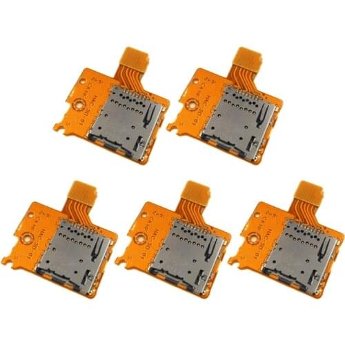 28EA 5pcs TF Card Slot Socket Board Replacement Repair for Switch, Game Console Card Reader Slot Socket