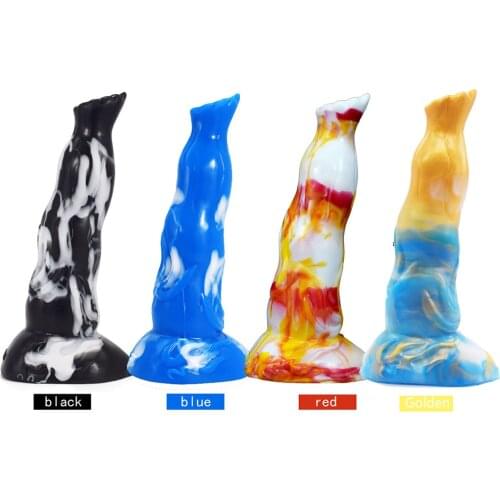 Big Horse Penis Liquid silicone Anal Plug Realistic Animal Dildo Sucker Stallion Fetish Colorful Anus Sex Toys for Women Man Gay