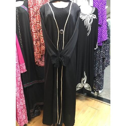 FREE SHIPPING Dubai Abaya Middle East Robe Ramadan clothes diamond Kaftan Jibab Islamic Muslim Dress for women Discout