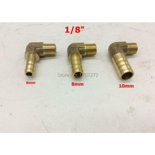Free shipping copper fitting 6mm/8mm/10mm/12mm Hose Barb x 1/8" inch male Brass Barbed Fitting Coupler Connector Adapter