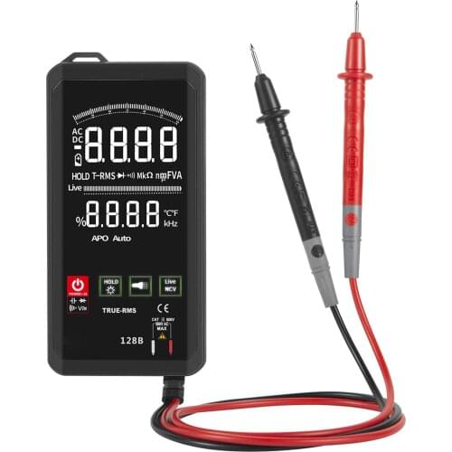Touch Screen Digital Multimeter Automatic 6000 Counts True-RMS Voltage Frequency Capacitance Diode Temperature NCV Tester