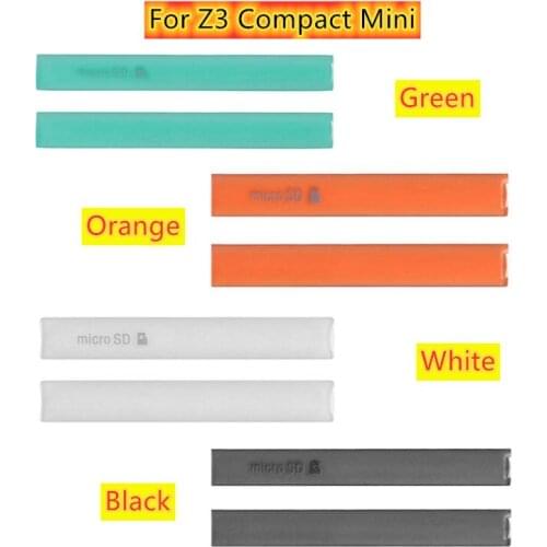 D5803 D5833 For Sony Xperia Z3 Compact mini SIM Card + Micro SD & USB Charging Slot Port Dust Plug Block sets Cover For Z3 Mini