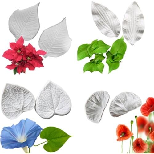 17 Types Flower&Leaf Petal Silicone Mold Fondant Mould Cake Decorating Tools Gumpaste Veiners Mold, Sugarcraft Tools K738