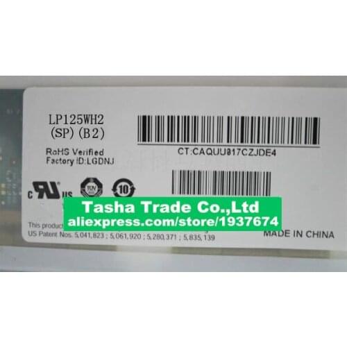 LP125WH2-SPB2 LP125WH2 SPB2 Display LCD Screen Display Monitor EDP 30PINS 1366*768 Good Quality Original