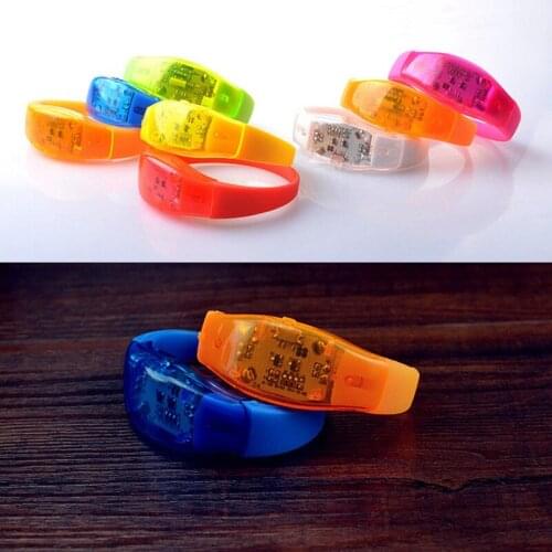 Event And Party Sound Control Led Flashing Bracelet Bangle Wristband For Night Club Activity Party Bar Music Concert 200pcs/lot