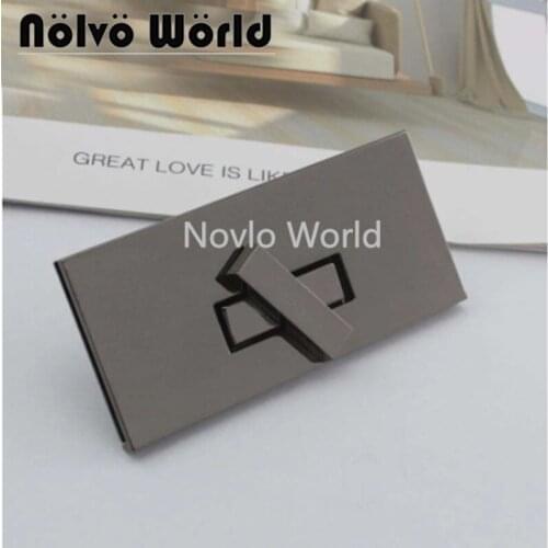 Nolvo World 2-10 pieces Gun black 90*40mm Twist Turn Locks Clasps Accessories lock bags