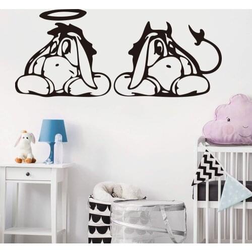 Cartoon Eeyore Wall Car Laptop Decals Kids Room Vehicle Eeyore Winnie The Pooh Wall Computer Car Sticker Vinyl Decor