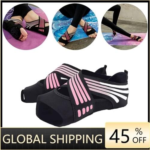 Dance Socks Indoor Non-slip Yoga Shoes Anti-skid Gym Socks Yoga Fitness Socks Five Toe Backless Fitness Accessories
