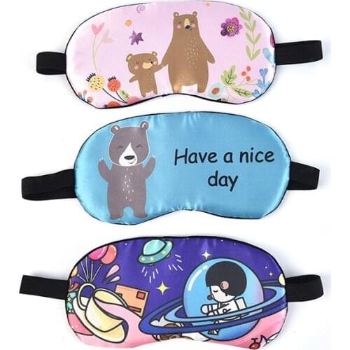NEW 1Pcs Sleeping Mask Blindfold Shading Eye Mask Cotton Creative Lovely Eyepatch Eye Cover Travel Relax Sleep Aid Slaapmasker