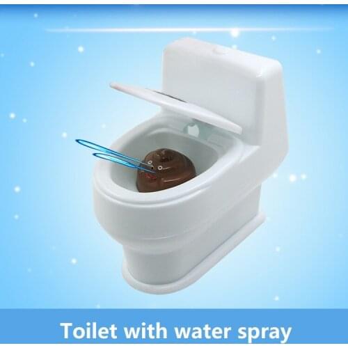Novelty and creative whole person water jet toilet startled, tricky and funny childrens toy