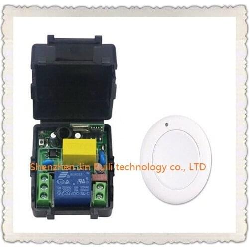 New multi-function output mode AC 220 V 1CH Wireless Remote Control Switch System Receiver & White wall Panel Sticky Remote