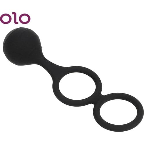 OLO Penis Extender Delay Ejaculation Stretcher Ball Penis Enlargement Stretcher Stretching Steel Ball Sex Toys