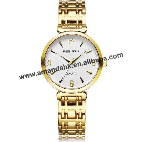 Wholesale Fashion Alloy Bangle Round Watch Hot Sale Golden Quartz Wrist Watch Lady Women Men Watches RE116