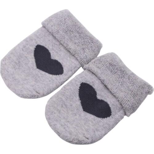 Autumn Summer Little Baby Boy Girl Heart Pattern Design Solid Socks Cotton Newborn Short Stockings 2021