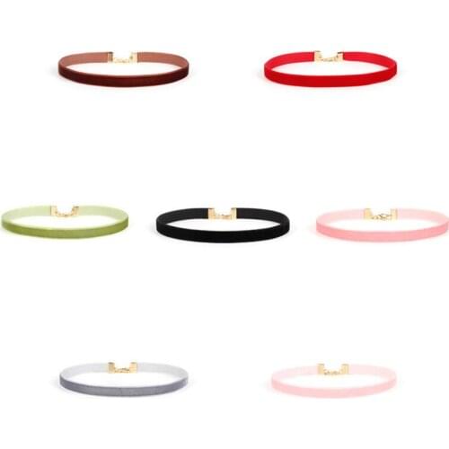 New Black Velvet Choker Necklaces For Women Pendant Necklace Fashion Girls Punk Gothic Cho collier ras du cou