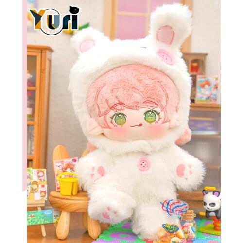 Yuri Plush Hat Rabbit Winter Suit Costume Idol Star Cute 20cm Doll Clothes Cute Gift OM Sa