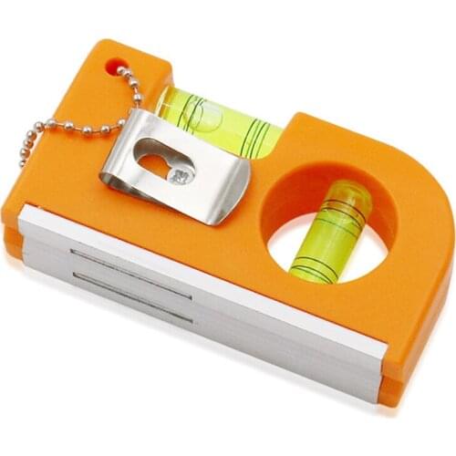 Portable Mini Horizontal Ruler ABS Magnetic Pocket Level Keychain Bubble Spirit Leveler High Precision Level Cylinder Level New