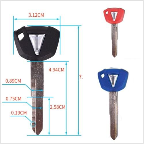 Motorcycle motocross Uncut Blade Blank Key For Kawasaki Ninja ZX6R ZX10R ZZR400 Z750 Z800 Z1000 ER6N ER6F ER6R all YEARS