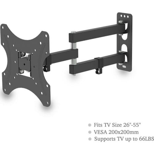 26-55" Adjustable Wall Mount TV Bracket Rack Rotatable TV Stand With Rotating Swivel Flexible Monitor Holder Support