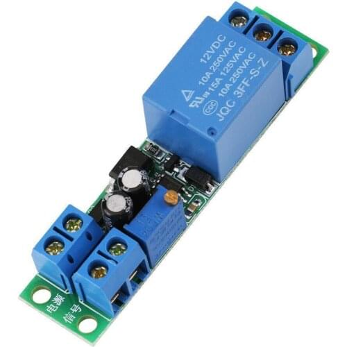 1PC New Adjustable Time Delay Relay Module DC 12V Auto Start Delay Switch With Optocoupler Signal Trigger Timer Switch