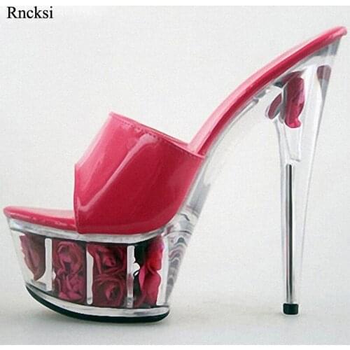Rncksi New Women 15CM High Heel Platforms Pole Dance/Performance/Model Shoes, Wedding Slippers Shoes