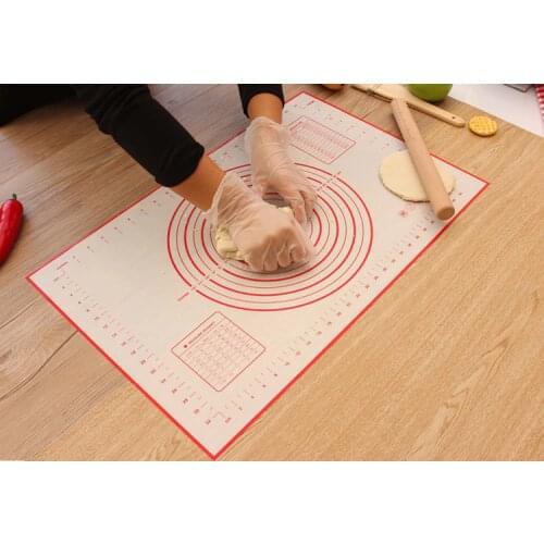 Pastry Boards Silicone Rolling Cut Mat Fondant Clay Pastry Icing Dough Cake Tool Sugarcraft Generic Baking Sheet Big 50*40cm