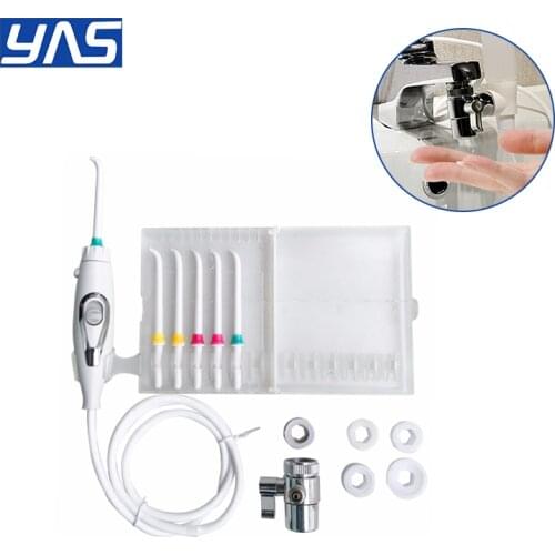 Faucet Water Dental Flosser 6pcs Nozzle Switch Jet Floss Toothbrush Irrigation SPA Teeth Tooth Cleaning