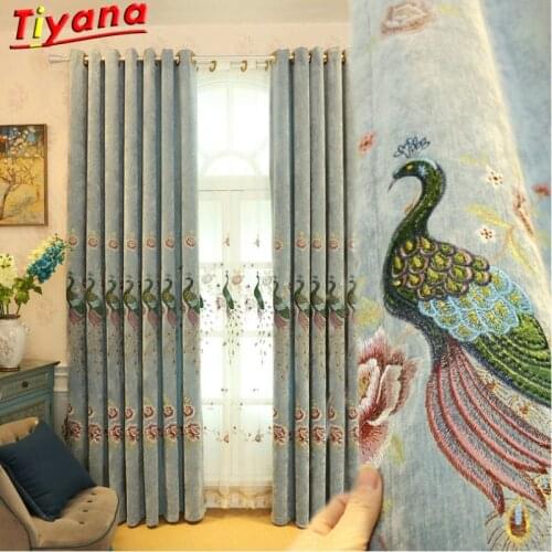Blackout Curtains Tulle Curtains for Wedding fon perde Blinds for the living room Roman Phoenix Fabric Tulles 2019 New *GI