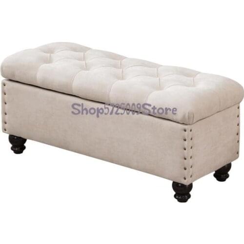 Clothing store shoe changing stool storage strip household storage bed tail door stool European style dressing room fitting room