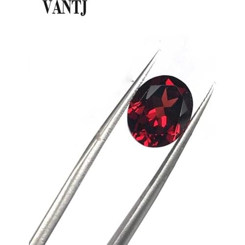 VANTJ 100% Natural Garnet Loose Gemstone Oval Cut Women For Silver Gold Ring Mounting Diy Jewelry Women Party Gift