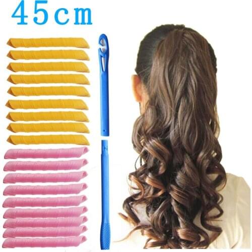 30pcs/45cm Long Magic Hair Roller Spiral Curls Roller Magic Roller Heatless Curls Curler Modeler Soft Hair Curler