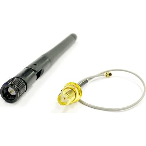 2.4GHz 3dBi OMNI WIFI Antenna SMA Male 11cm + IPX / u.fl To SMA Female jack nut Pigtail Cable 15cm for Wireless Modem NEW