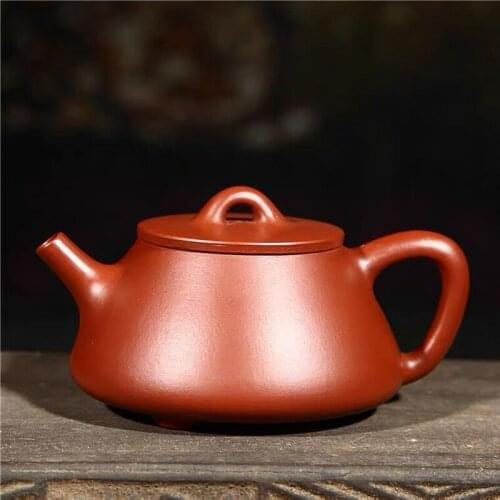 Yixing purple clay teapot raw ore Dahongpaozi stone scoop teapot 115ml tea set