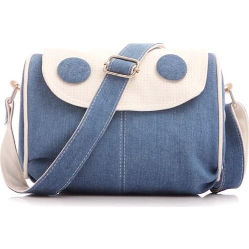 2021 Spring and Autumn Womens Bag New Student Bag Denim Bag Crossbody Canvas Bag