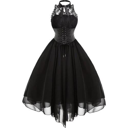 2021 Summer Women Elegant Lace Bow Evening Dress Sexy Abdomen Lace up Sleeveless Mesh Party Prom Dresses Pastel Goth Alt clothes