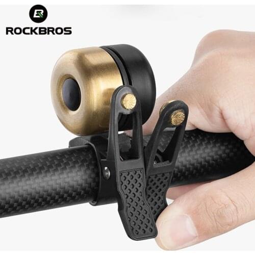 Rockbros Copper Alloy Horn Classical Handlebar Bell Ring 2 Voice Cycling Bicycle Bell Sound MTB Road Bike Horn Bicycle Accessori