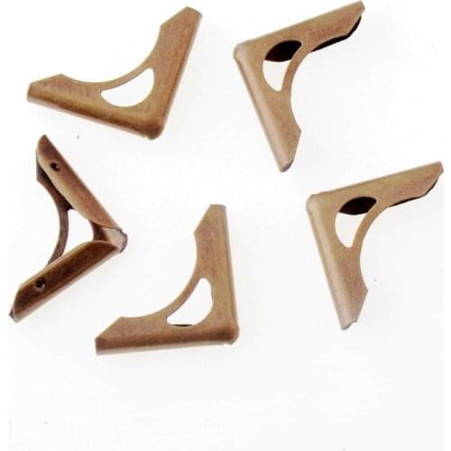 25PCs Antique Bronze Hollow Book Scrapbooking Albums Menus Folders Collar Corner Protectors (Fits 5mm thick) 22x30mm f1259