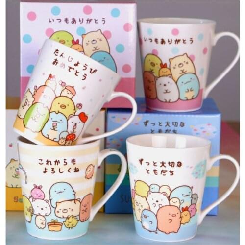 280ml Anime Sumikko Gurashi Corner Bio Creature Action Figure Cartoon Ceramic Mug Porcelain Cup Coffee mug Office Drinkware Gift