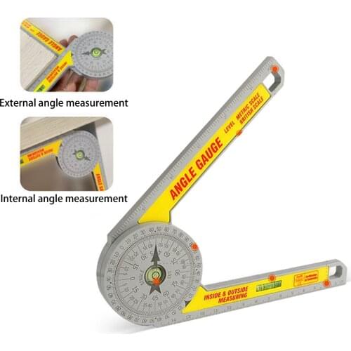 360 Degree Miter Protractor Goniometer Angle Finder Plastic Angle Ruler Measurement Inclinometer Angle Gauge Carpenter Tools